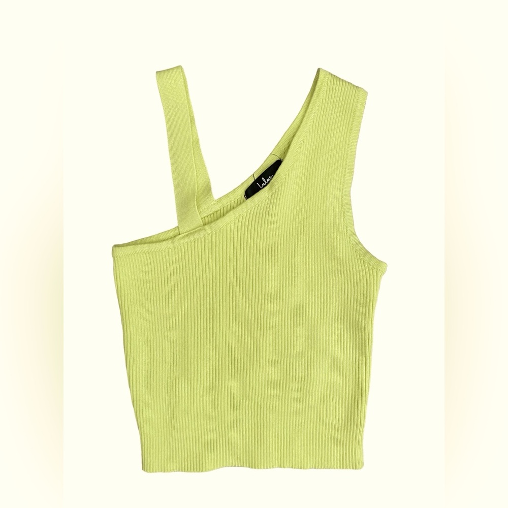 Lulus  asymmetrical neckline knit tank top Size Small